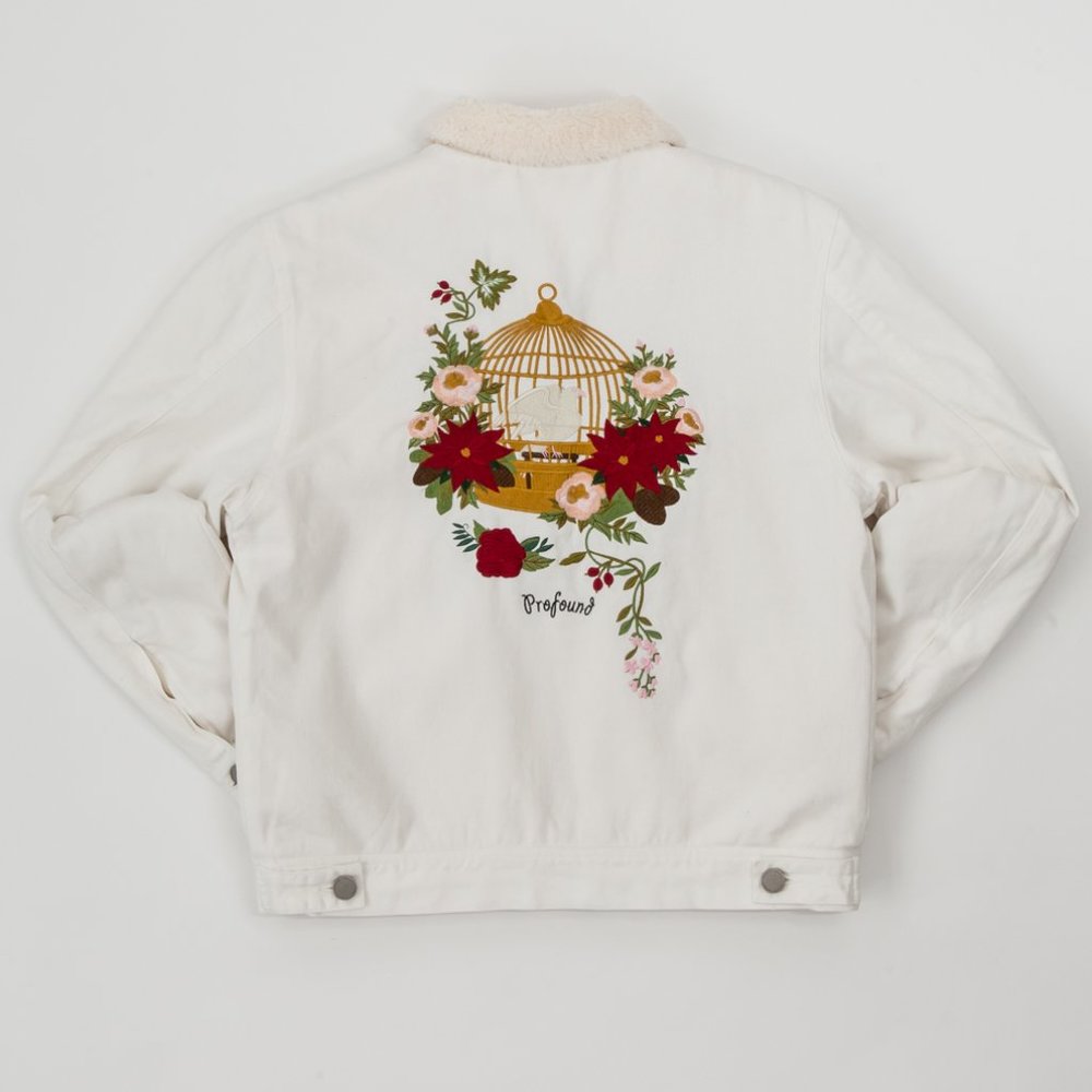 Profound Aesthetic white Denim  jacket small
